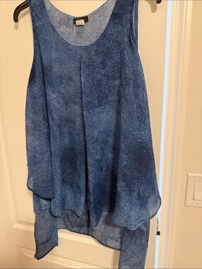 Cocomo Indigo Blue Layered Sleeveless Tunic
